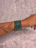 Peacock Green - Bling Elastic Bracelet