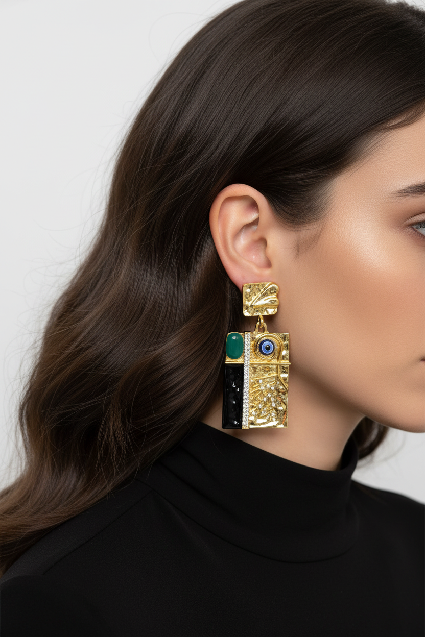 Evil Eye Female Anatomy Earrings