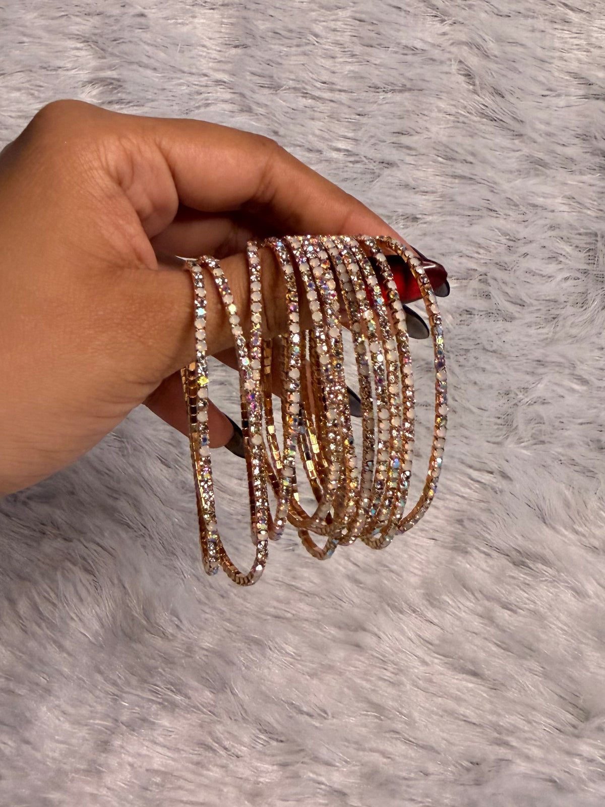 Ivory - Bling Elastic Bracelet