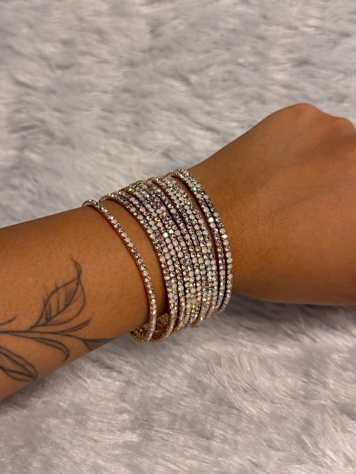 Ivory - Bling Elastic Bracelet