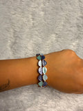 50 shades of Blue Elastic Bracelet