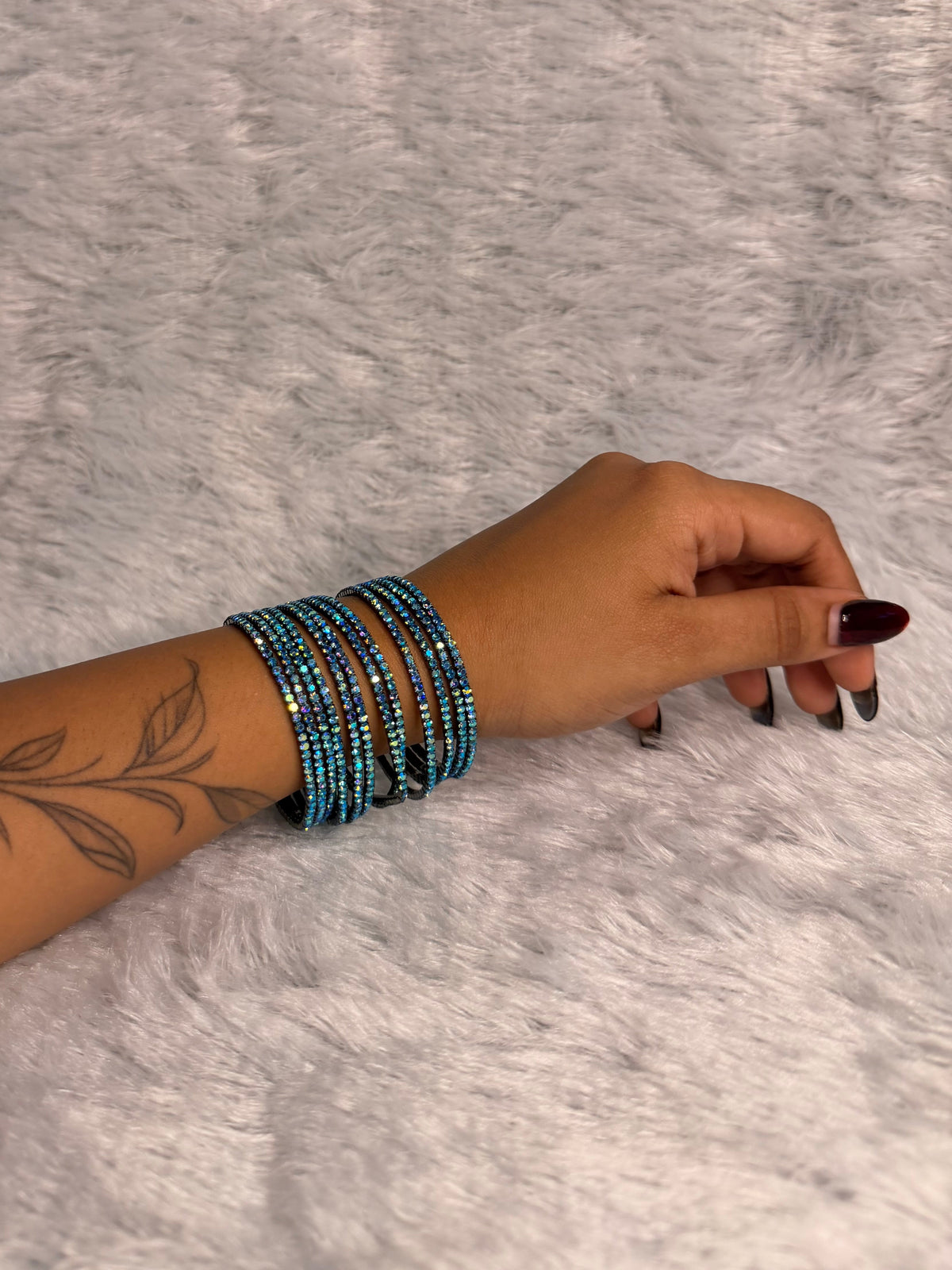 Deep Sea Blue - Bling Elastic Bracelet