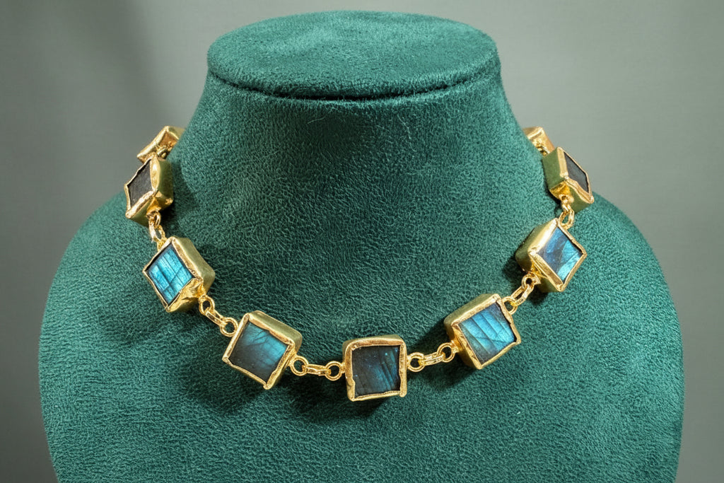 Labradorite Choker Set