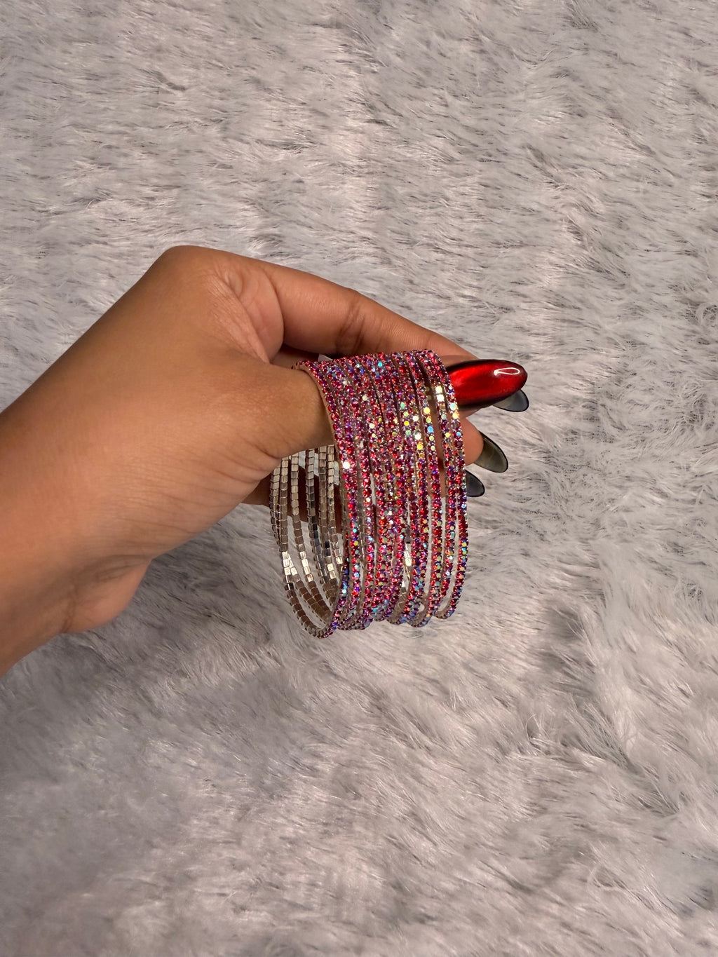 Blood Red - Bling Elastic Bracelet