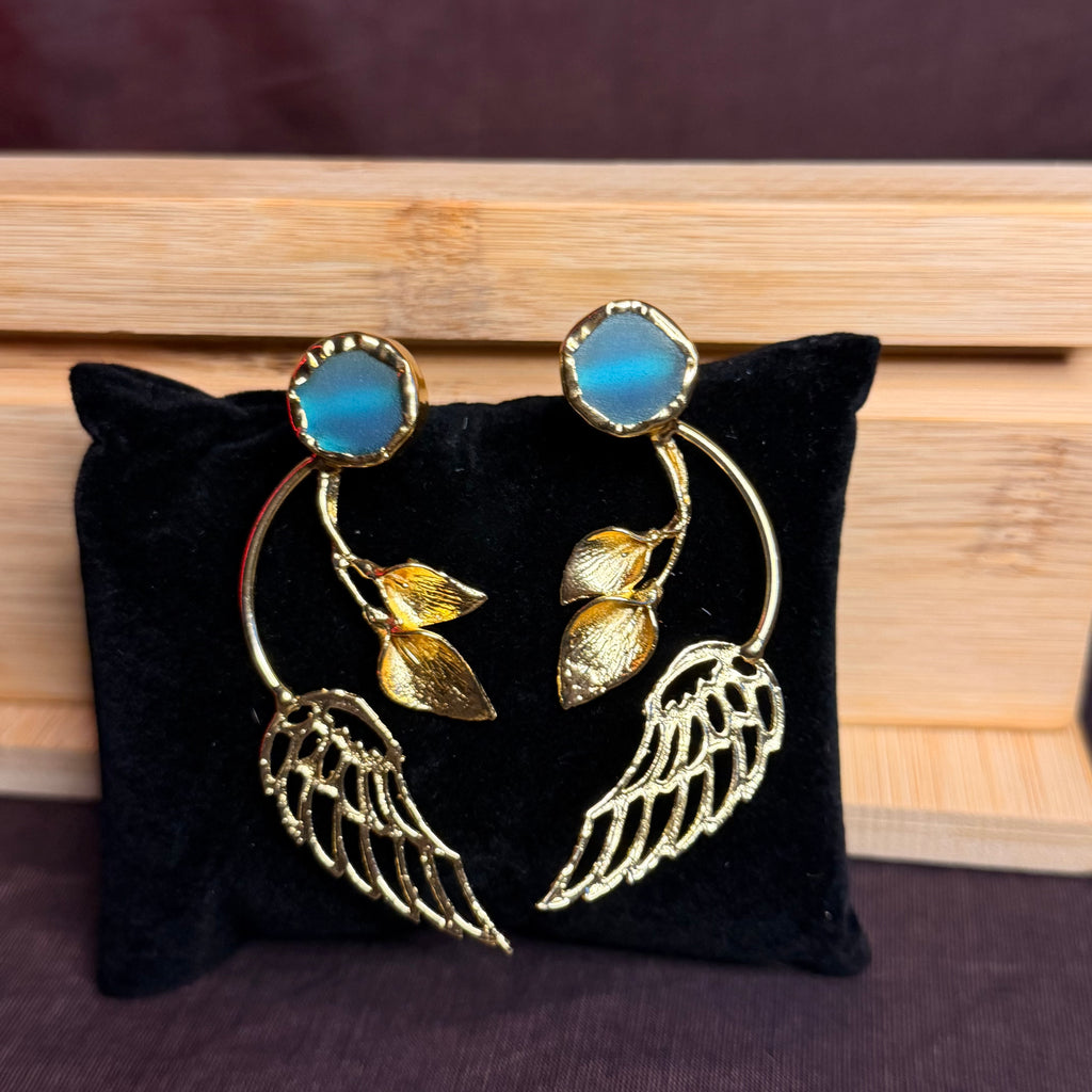 Blue Angle Wings Earrings