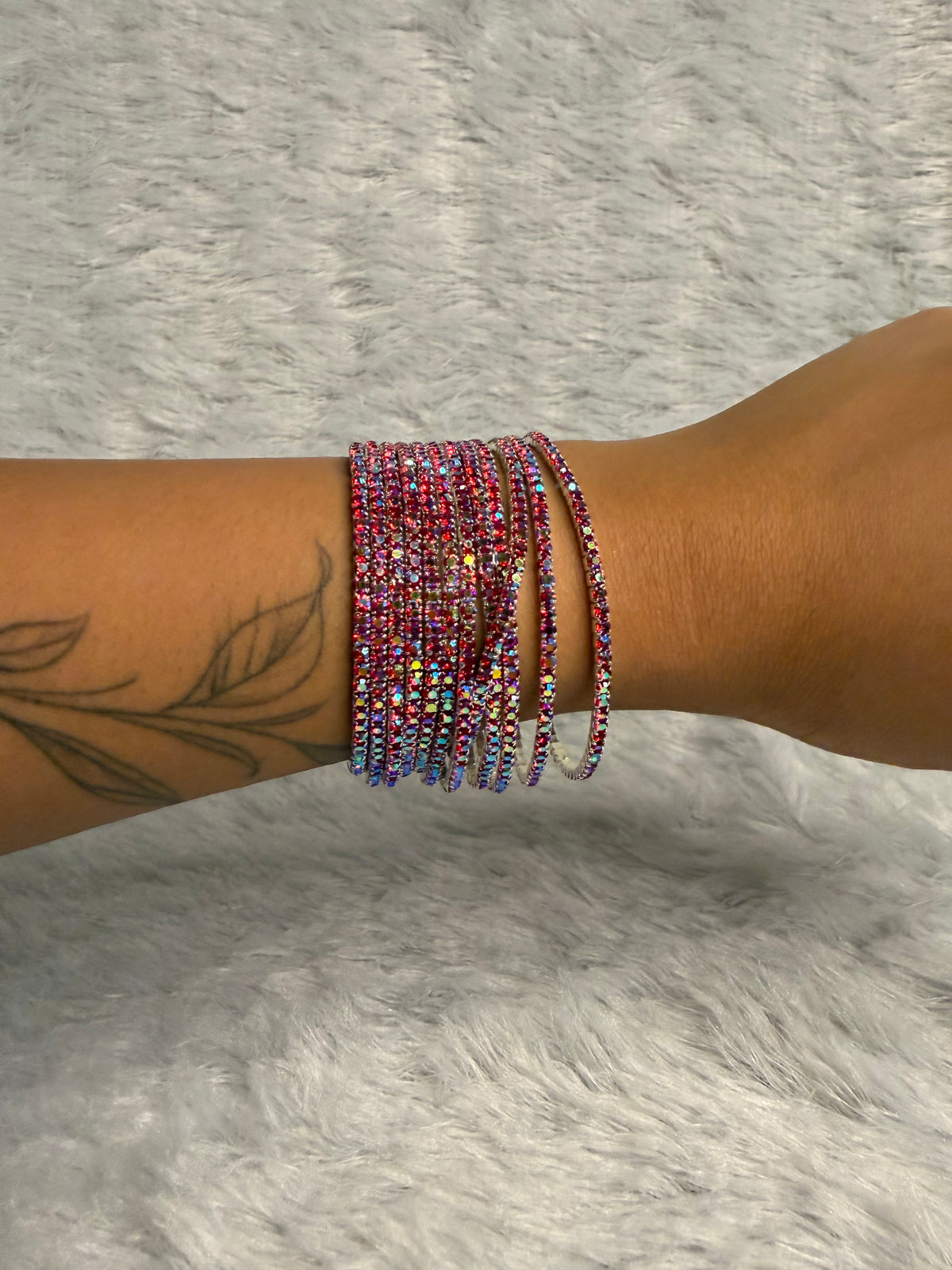 Blood Red - Bling Elastic Bracelet