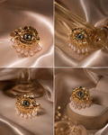 Evil eye ring with Moti Tassle
