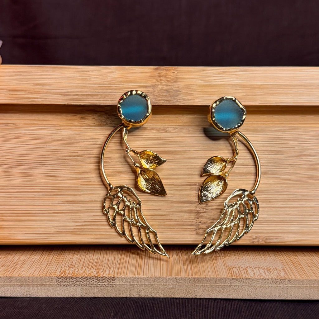 Blue Angle Wings Earrings