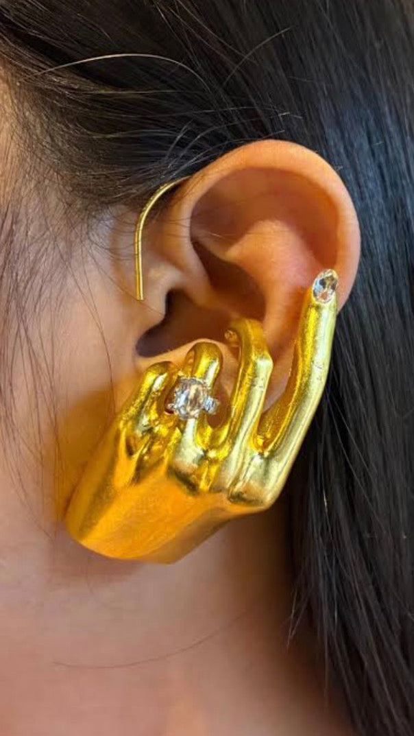 Pinching Hand Ear Cuff