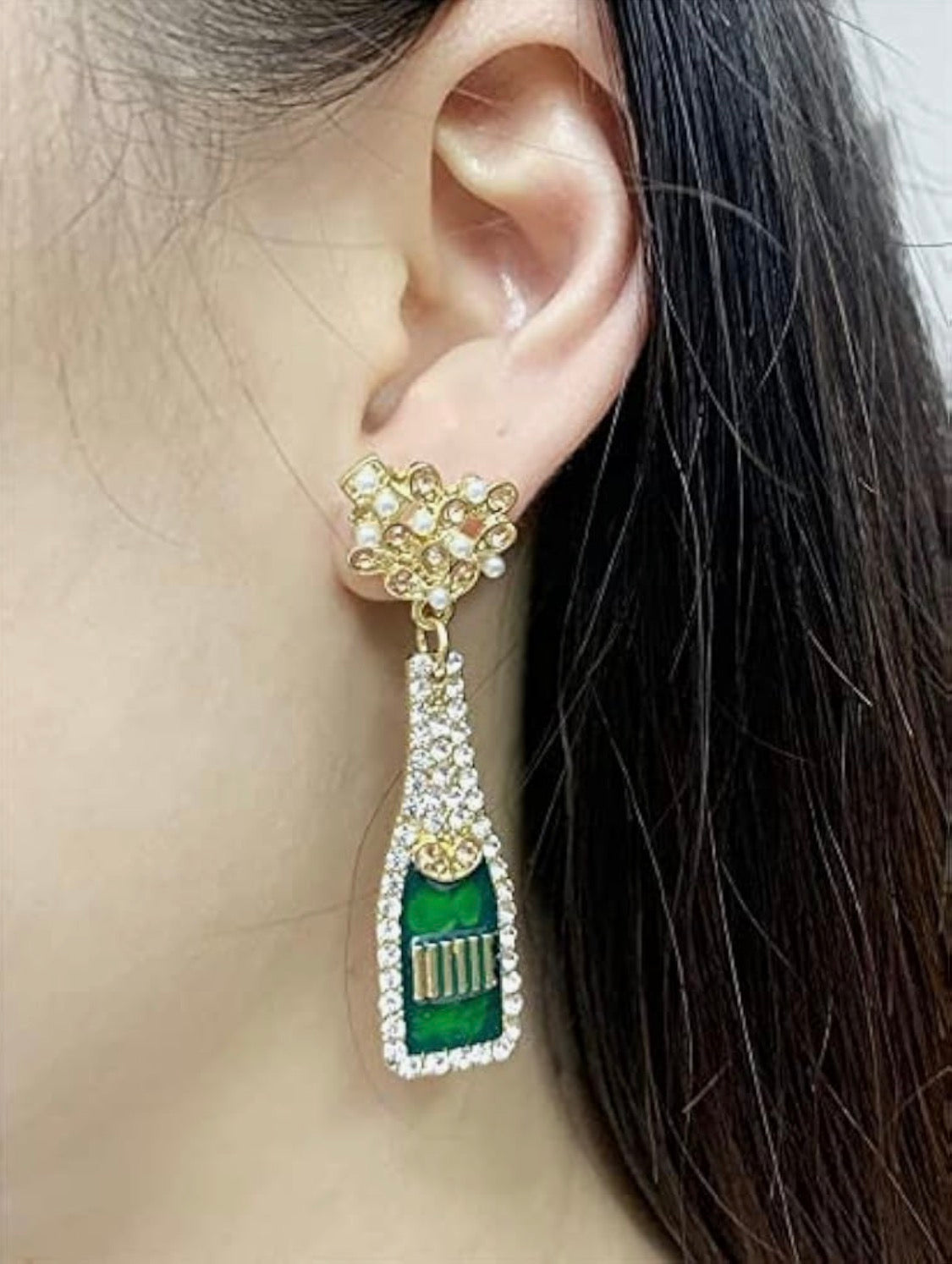 Champagne pop earrings