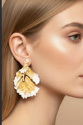 Enamel Fish Long Earrings