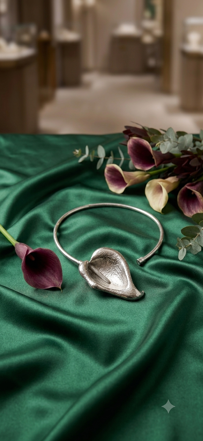 Water Lily Silver Choker