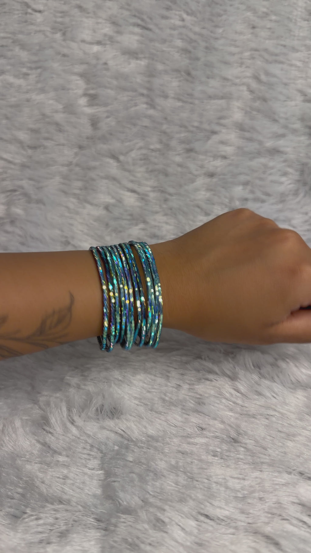 Deep Sea Blue - Bling Elastic Bracelet