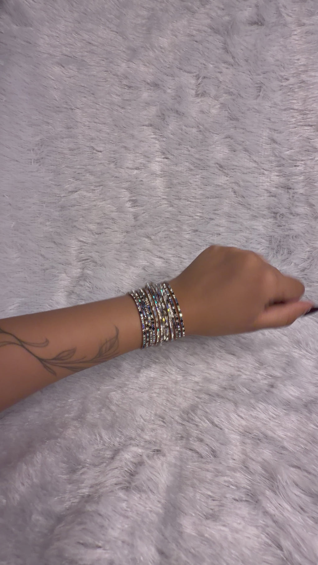 Navy Blue and Gold - Bling Elastic Bracelet