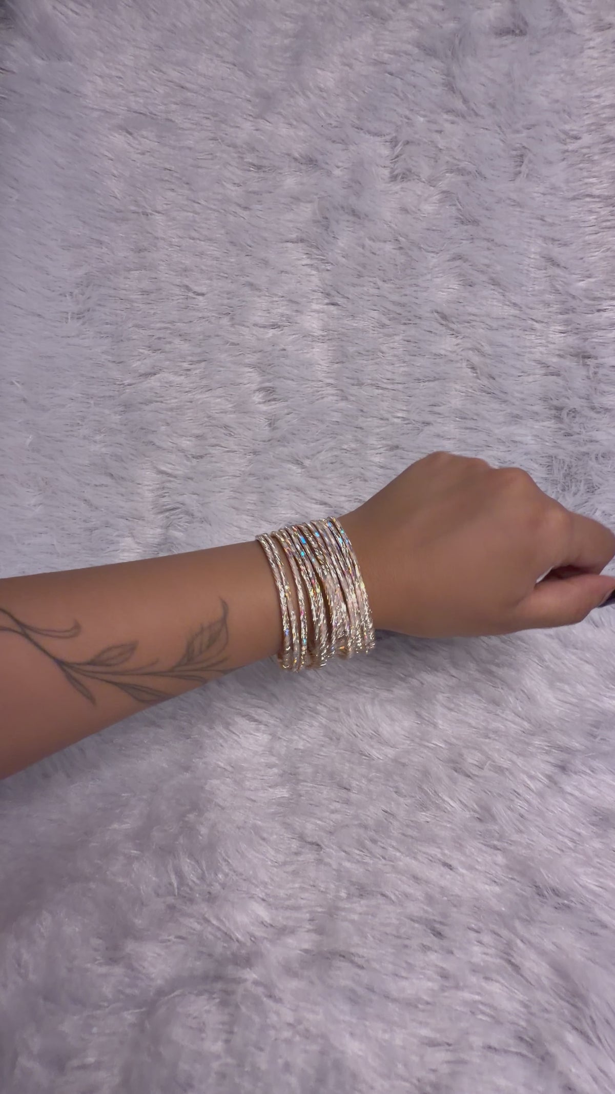 Ivory - Bling Elastic Bracelet