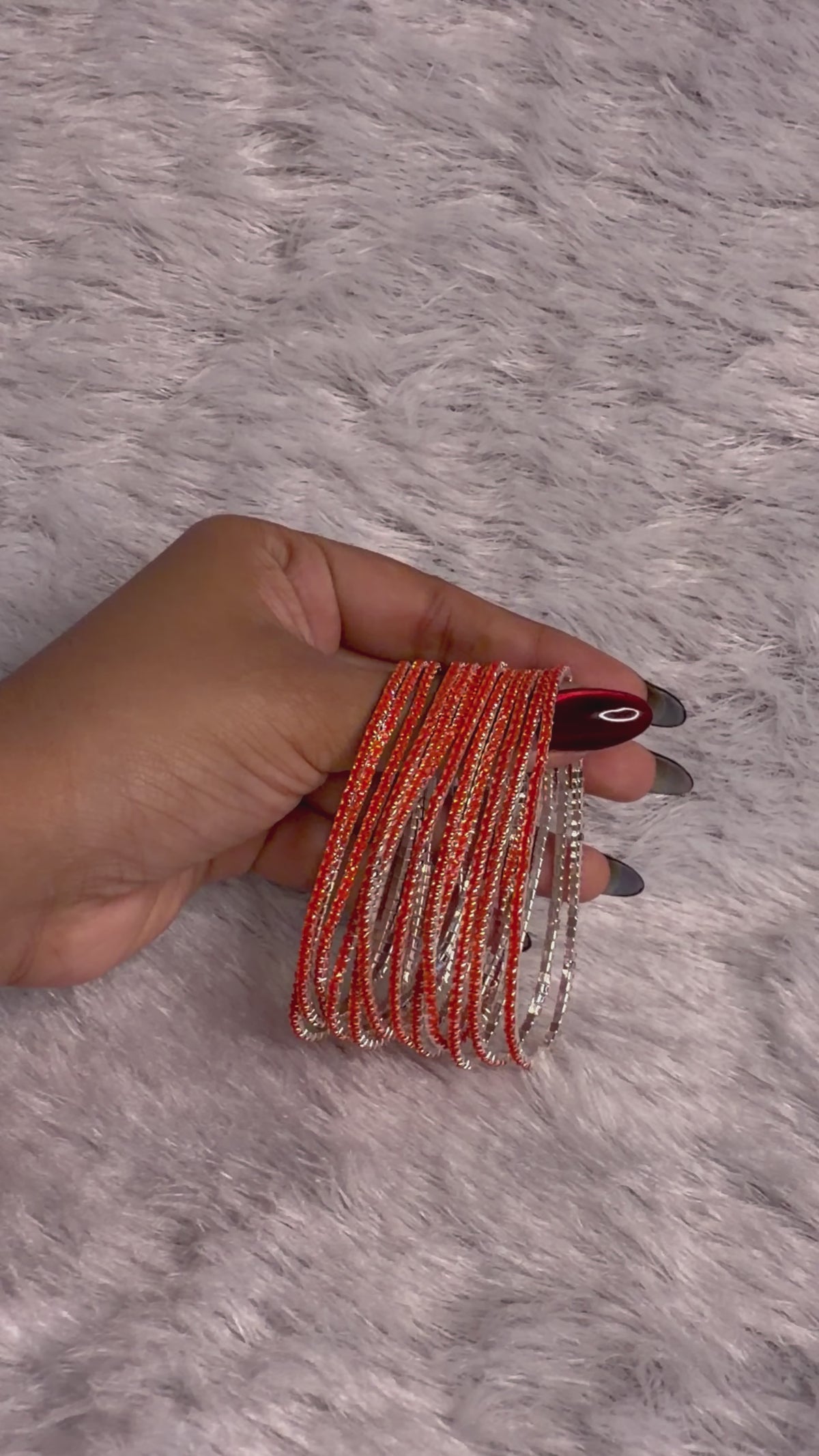 Orange Barfi - Bling Elastic Bracelet