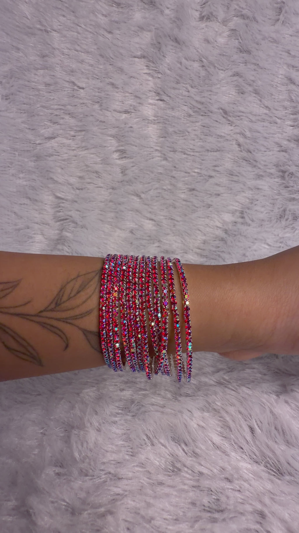 Blood Red - Bling Elastic Bracelet