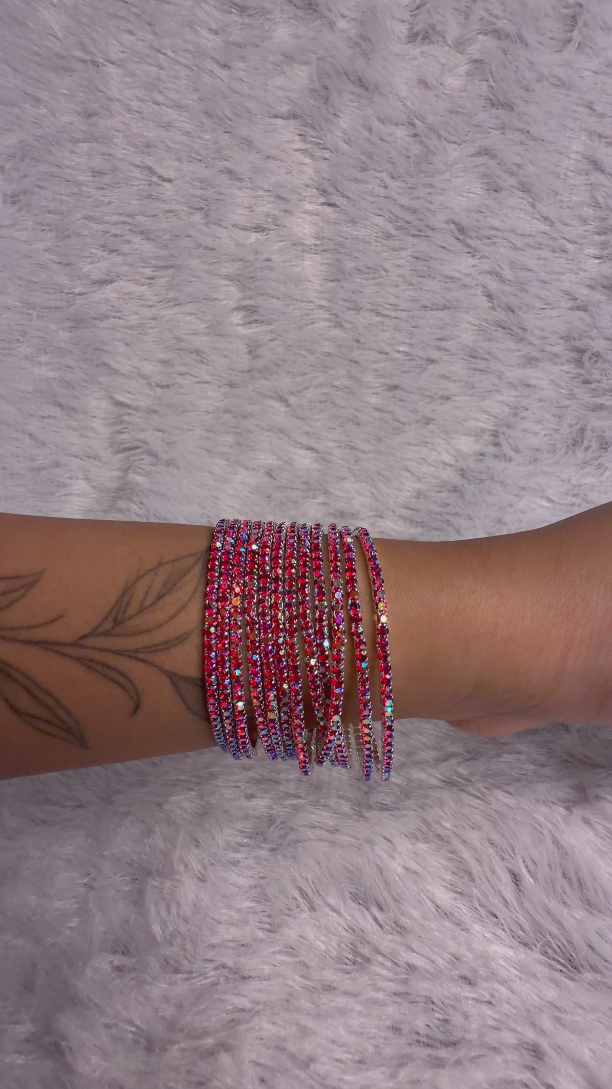 Blood Red - Bling Elastic Bracelet